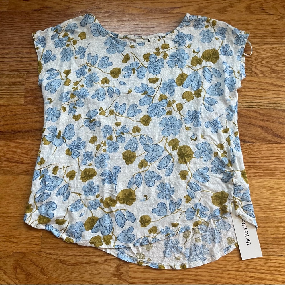 Joie floral print linen top size XS